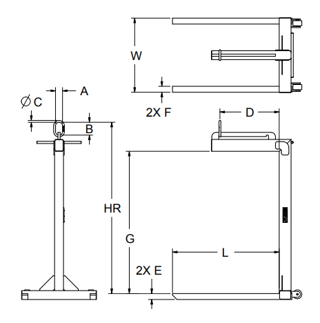 2,000 lbs Dual Bale Pallet Lifter With Wheels (14538)