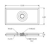 1 1/4" - 3.5 Coil Rectangular Weldable Plate (4898A)