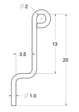 1" PAY OUT HOOK 3,000# CAPACITY (13409)