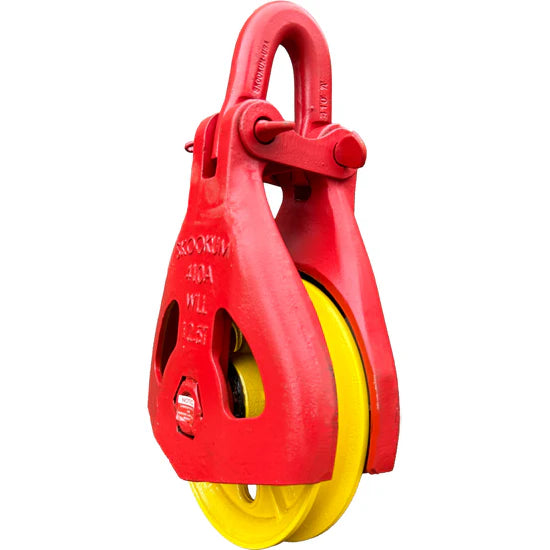 Skookum Ropemaster 6.25 Ton 8" Half Sided Block with SWIVEL SHACKLE