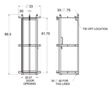 500 lbs 33" Dia Personnel Basket Half Sides (16465)