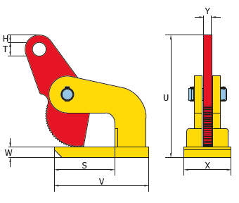 6 Ton TDH Horizontal Lifting Clamp for Bending Sheets