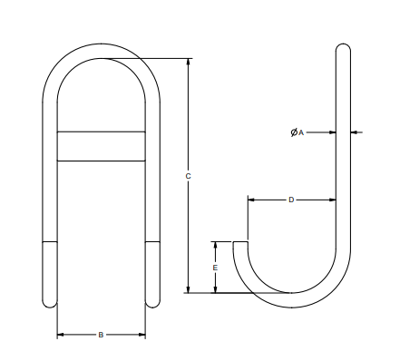 5/8" Alloy Stirrup Hook 1,500 lbs WLL (16388)