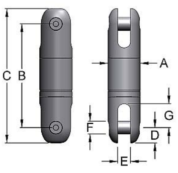 Miller Angular Contact Ball Bearing Swivel Model GG-414 Bullet to Bullet WLL 15 tons
