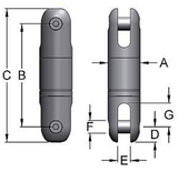 Miller Angular Contact Ball Bearing Swivel Model GG-414 Bullet to Bullet WLL 15 tons