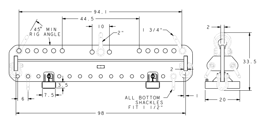 Universal Container Lifting Beam (25828)