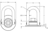 5,000 lbs Weld-On Round Base Swivel Hoist Ring (44654-W)