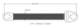 9,600# WLL VERTICAL & CHOKER TRI-CHO WIRE MESH SLING 8X3' (WMTC8-3)