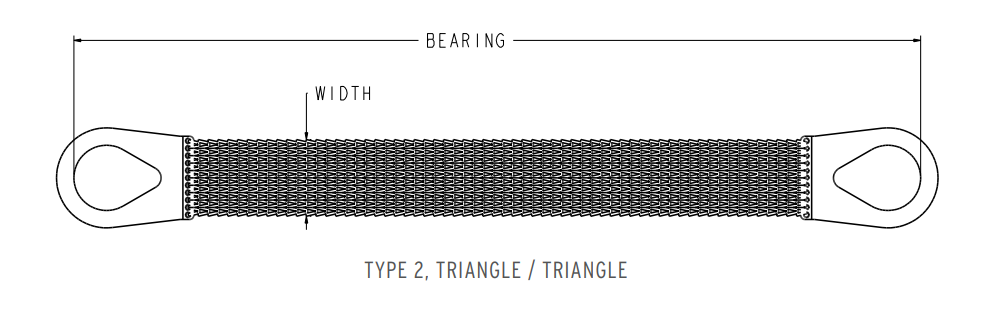9,600# WLL VERTICAL & CHOKER TRI-TRI WIRE MESH SLING 8X3' (WMTT8-3)