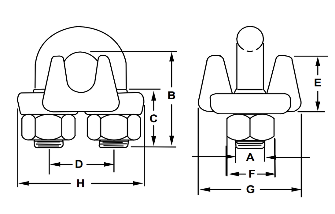 1" Wire Rope Clips