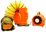 8" Axial AC Plastic Blower w/ Compact Canister & 25’ Ducting, 30 lbs. (9533-25)