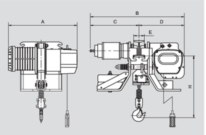 STD2 Series Electric Chain Hoist 11,000 lbs WLL (YSTD2-500)