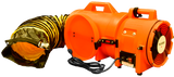 8" Axial AC Plastic Blower w/ Compact Canister & 25’ Ducting, 30 lbs. (9533-25)