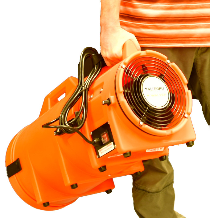 8" Axial AC Plastic Blower w/ Compact Canister & 25’ Ducting, 30 lbs. (9533-25)