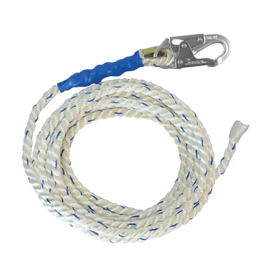 100' VLL Snap Hook + Taped-end 5/8" White (PN 8200T)