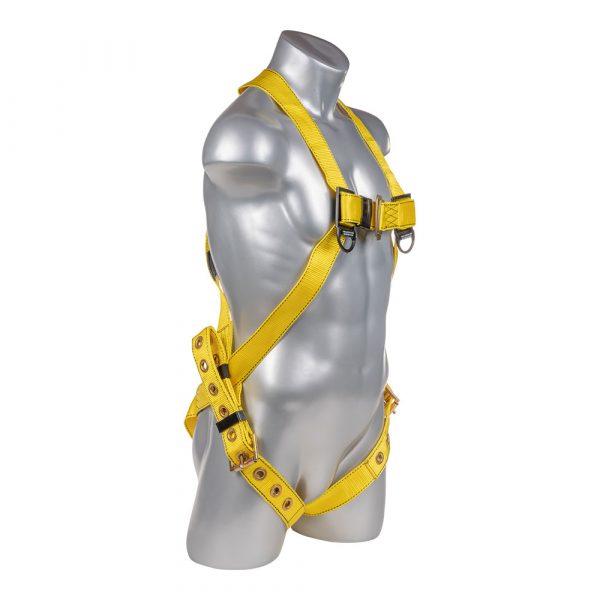 HARNESS 3PT., GROMMET LEGS, BACK D-RING, YELLOW COLOR