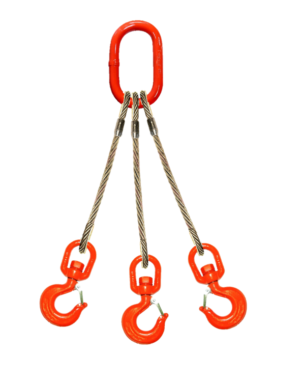 Single leg wire rope bridle with oblong master link on top and thimble —  Maskell Rigging & Equipment Inc.