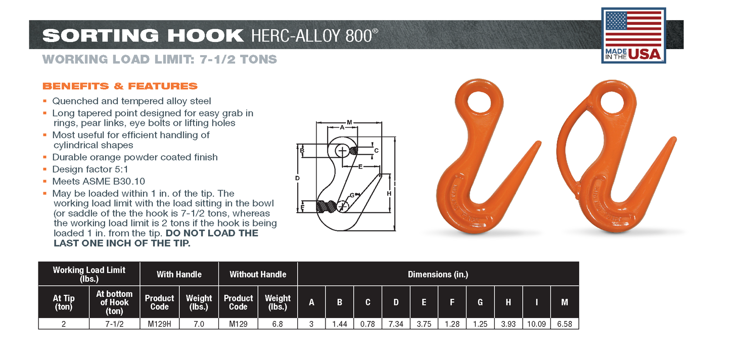 Sorting Hook with or without Handle - Domestic